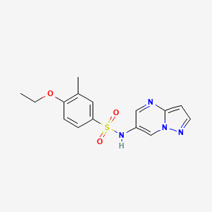 molecular formula C15H16N4O3S B2923895 4-ethoxy-3-methyl-N-(pyrazolo[1,5-a]pyrimidin-6-yl)benzenesulfonamide CAS No. 2034621-97-9