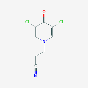 molecular formula C8H6Cl2N2O B2923900 3-(3,5-Dichloro-4-oxopyridin-1-yl)propanenitrile CAS No. 286840-91-3