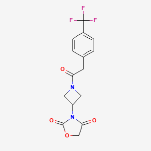 3-(1-(2-(4-(Trifluoromethyl)phenyl)acetyl)azetidin-3-yl)oxazolidine-2,4-dione