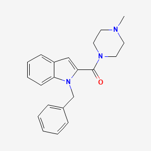 molecular formula C21H23N3O B2923907 4-甲基哌嗪基 1-苄基吲哚-2-基酮 CAS No. 1023485-86-0