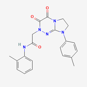 2-(3,4-dioxo-8-(p-tolyl)-3,4,7,8-tetrahydroimidazo[2,1-c][1,2,4]triazin-2(6H)-yl)-N-(o-tolyl)acetamide