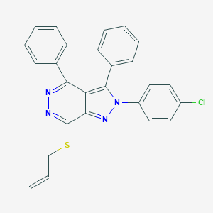 allyl 2-(4-chlorophenyl)-3,4-diphenyl-2H-pyrazolo[3,4-d]pyridazin-7-yl sulfide