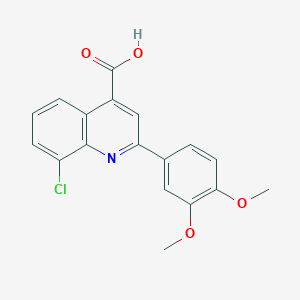 molecular formula C18H14ClNO4 B2923913 8-Chloro-2-(3,4-dimethoxyphenyl)quinoline-4-carboxylic acid CAS No. 862782-46-5