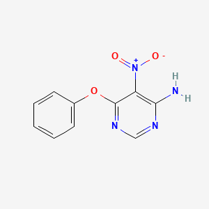 molecular formula C10H8N4O3 B2923917 5-Nitro-6-phenoxypyrimidin-4-amine CAS No. 307326-67-6
