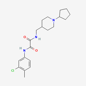 N'-(3-chloro-4-methylphenyl)-N-[(1-cyclopentylpiperidin-4-yl)methyl]ethanediamide