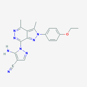 5-amino-1-[2-(4-ethoxyphenyl)-3,4-dimethyl-2H-pyrazolo[3,4-d]pyridazin-7-yl]-1H-pyrazole-4-carbonitrile