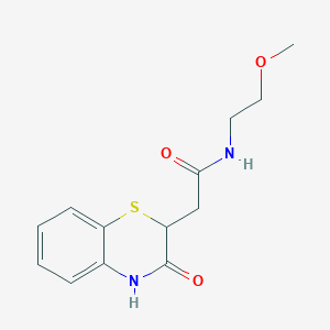 molecular formula C13H16N2O3S B2923934 N-(2-methoxyethyl)-2-(3-oxo-4H-1,4-benzothiazin-2-yl)acetamide CAS No. 831233-64-8