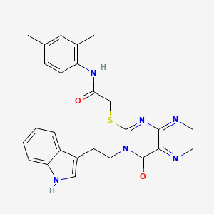 molecular formula C26H24N6O2S B2923935 N-(2,4-dimethylphenyl)-2-({3-[2-(1H-indol-3-yl)ethyl]-4-oxo-3,4-dihydropteridin-2-yl}thio)acetamide CAS No. 902881-87-2