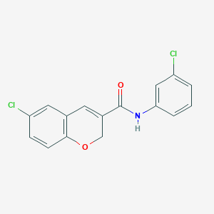 molecular formula C16H11Cl2NO2 B2923940 6-chloro-N-(3-chlorophenyl)-2H-chromene-3-carboxamide CAS No. 338759-58-3