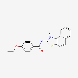 molecular formula C21H18N2O2S B2923942 (E)-4-ethoxy-N-(1-methylnaphtho[1,2-d]thiazol-2(1H)-ylidene)benzamide CAS No. 477499-92-6