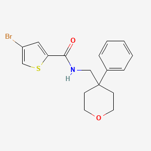 4-bromo-N-((4-phenyltetrahydro-2H-pyran-4-yl)methyl)thiophene-2-carboxamide