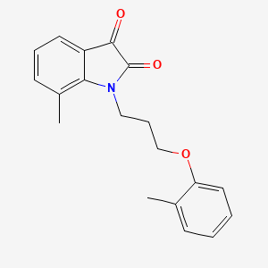molecular formula C19H19NO3 B2923948 7-甲基-1-[3-(2-甲基苯氧基)丙基]吲哚-2,3-二酮 CAS No. 620932-21-0