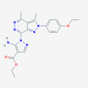 ethyl 5-amino-1-[2-(4-ethoxyphenyl)-3,4-dimethyl-2H-pyrazolo[3,4-d]pyridazin-7-yl]-1H-pyrazole-4-carboxylate