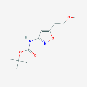 Tert-butyl N-[5-(2-methoxyethyl)-1,2-oxazol-3-yl]carbamate