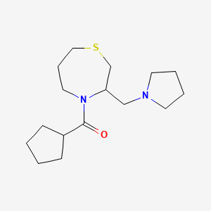 Cyclopentyl(3-(pyrrolidin-1-ylmethyl)-1,4-thiazepan-4-yl)methanone