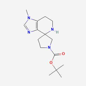 molecular formula C15H24N4O2 B2923961 Tert-butyl 1-methylspiro[6,7-dihydro-5H-imidazo[4,5-c]pyridine-4,3'-pyrrolidine]-1'-carboxylate CAS No. 2287332-99-2