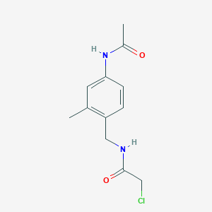 molecular formula C12H15ClN2O2 B2923963 N-[4-(乙酰氨基)-2-甲基苄基]-2-氯乙酰胺 CAS No. 102677-63-4