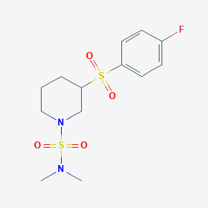 3-((4-fluorophenyl)sulfonyl)-N,N-dimethylpiperidine-1-sulfonamide