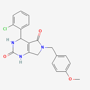 4-(2-chlorophenyl)-6-(4-methoxybenzyl)-3,4,6,7-tetrahydro-1H-pyrrolo[3,4-d]pyrimidine-2,5-dione
