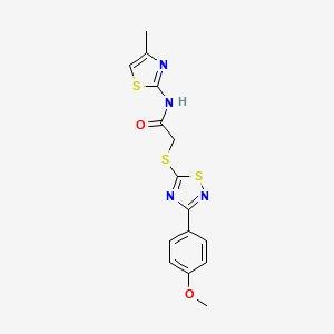 2-((3-(4-methoxyphenyl)-1,2,4-thiadiazol-5-yl)thio)-N-(4-methylthiazol-2-yl)acetamide
