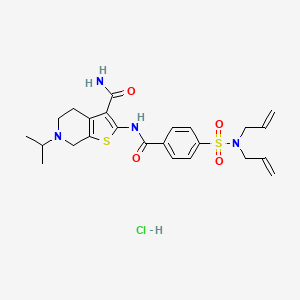 2-(4-(N,N-diallylsulfamoyl)benzamido)-6-isopropyl-4,5,6,7-tetrahydrothieno[2,3-c]pyridine-3-carboxamide hydrochloride