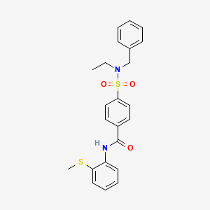 molecular formula C23H24N2O3S2 B2923986 4-(N-benzyl-N-ethylsulfamoyl)-N-(2-(methylthio)phenyl)benzamide CAS No. 920352-43-8