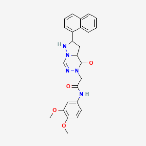 N-(3,4-dimethoxyphenyl)-2-[2-(naphthalen-1-yl)-4-oxo-4H,5H-pyrazolo[1,5-d][1,2,4]triazin-5-yl]acetamide