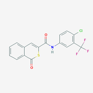 molecular formula C17H9ClF3NO2S B2923997 N-[4-chloro-3-(trifluoromethyl)phenyl]-1-oxo-1H-isothiochromene-3-carboxamide CAS No. 950286-99-4