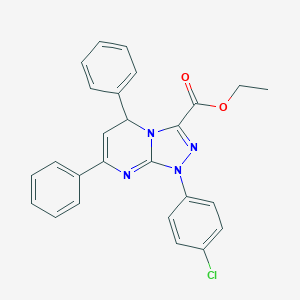 molecular formula C26H21ClN4O2 B292400 Ethyl 1-(4-chlorophenyl)-5,7-diphenyl-1,5-dihydro[1,2,4]triazolo[4,3-a]pyrimidine-3-carboxylate 