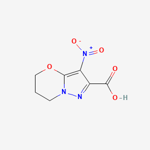 3-Nitro-6,7-dihydro-5H-pyrazolo[5,1-b][1,3]oxazine-2-carboxylic acid