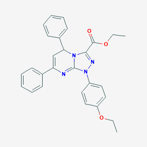 molecular formula C28H26N4O3 B292401 Ethyl 1-(4-ethoxyphenyl)-5,7-diphenyl-1,5-dihydro[1,2,4]triazolo[4,3-a]pyrimidine-3-carboxylate 
