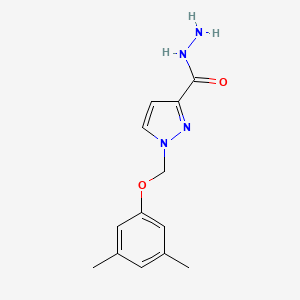 molecular formula C13H16N4O2 B2924010 1-((3,5-Dimethylphenoxy)methyl)-1H-pyrazole-3-carbohydrazide CAS No. 1004194-13-1