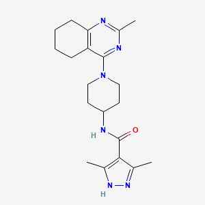3,5-dimethyl-N-(1-(2-methyl-5,6,7,8-tetrahydroquinazolin-4-yl)piperidin-4-yl)-1H-pyrazole-4-carboxamide