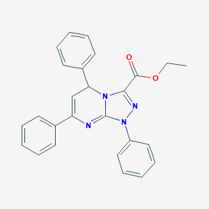 molecular formula C26H22N4O2 B292402 Ethyl 1,5,7-triphenyl-1,5-dihydro[1,2,4]triazolo[4,3-a]pyrimidine-3-carboxylate 