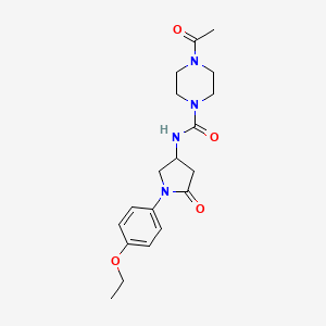 4-acetyl-N-(1-(4-ethoxyphenyl)-5-oxopyrrolidin-3-yl)piperazine-1-carboxamide