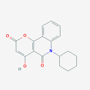 molecular formula C18H17NO4 B2924027 6-cyclohexyl-4-hydroxy-2H-pyrano[3,2-c]quinoline-2,5(6H)-dione CAS No. 866149-95-3