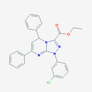 molecular formula C26H21ClN4O2 B292403 Ethyl 1-(3-chlorophenyl)-5,7-diphenyl-1,5-dihydro[1,2,4]triazolo[4,3-a]pyrimidine-3-carboxylate 