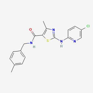 2-[(5-chloropyridin-2-yl)amino]-4-methyl-N-(4-methylbenzyl)-1,3-thiazole-5-carboxamide
