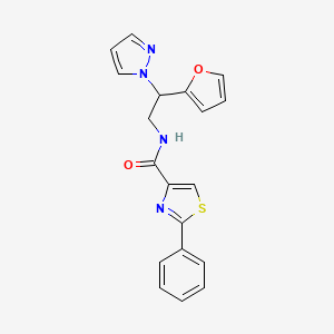 N-(2-(furan-2-yl)-2-(1H-pyrazol-1-yl)ethyl)-2-phenylthiazole-4-carboxamide