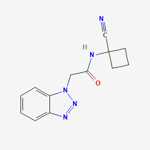 molecular formula C13H13N5O B2924038 2-(1H-1,2,3-benzotriazol-1-yl)-N-(1-cyanocyclobutyl)acetamide CAS No. 1427963-27-6