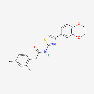 N-(4-(2,3-dihydrobenzo[b][1,4]dioxin-6-yl)thiazol-2-yl)-2-(2,4-dimethylphenyl)acetamide
