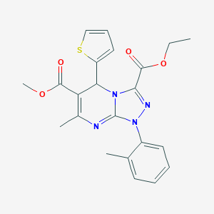 3-Ethyl 6-methyl 7-methyl-1-(2-methylphenyl)-5-(2-thienyl)-1,5-dihydro[1,2,4]triazolo[4,3-a]pyrimidine-3,6-dicarboxylate