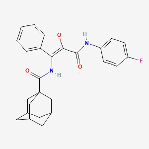 3-((3r,5r,7r)-adamantane-1-carboxamido)-N-(4-fluorophenyl)benzofuran-2-carboxamide
