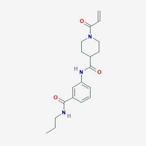 molecular formula C19H25N3O3 B2924046 1-Prop-2-enoyl-N-[3-(propylcarbamoyl)phenyl]piperidine-4-carboxamide CAS No. 2361792-38-1