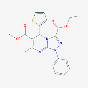 molecular formula C21H20N4O4S B292405 3-Ethyl 6-methyl 7-methyl-1-phenyl-5-(2-thienyl)-1,5-dihydro[1,2,4]triazolo[4,3-a]pyrimidine-3,6-dicarboxylate 