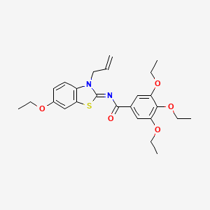 molecular formula C25H30N2O5S B2924051 (Z)-N-(3-allyl-6-ethoxybenzo[d]thiazol-2(3H)-ylidene)-3,4,5-triethoxybenzamide CAS No. 865180-80-9