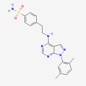 4-(2-((1-(2,5-dimethylphenyl)-1H-pyrazolo[3,4-d]pyrimidin-4-yl)amino)ethyl)benzenesulfonamide