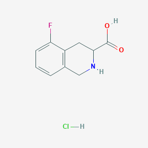 molecular formula C10H11ClFNO2 B2924055 5-Fluoro-1,2,3,4-tetrahydroisoquinoline-3-carboxylic acid;hydrochloride CAS No. 2243503-43-5
