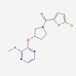 (5-Bromofuran-2-yl)(3-((3-methoxypyrazin-2-yl)oxy)pyrrolidin-1-yl)methanone