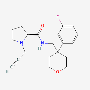 (2S)-N-{[4-(3-fluorophenyl)oxan-4-yl]methyl}-1-(prop-2-yn-1-yl)pyrrolidine-2-carboxamide